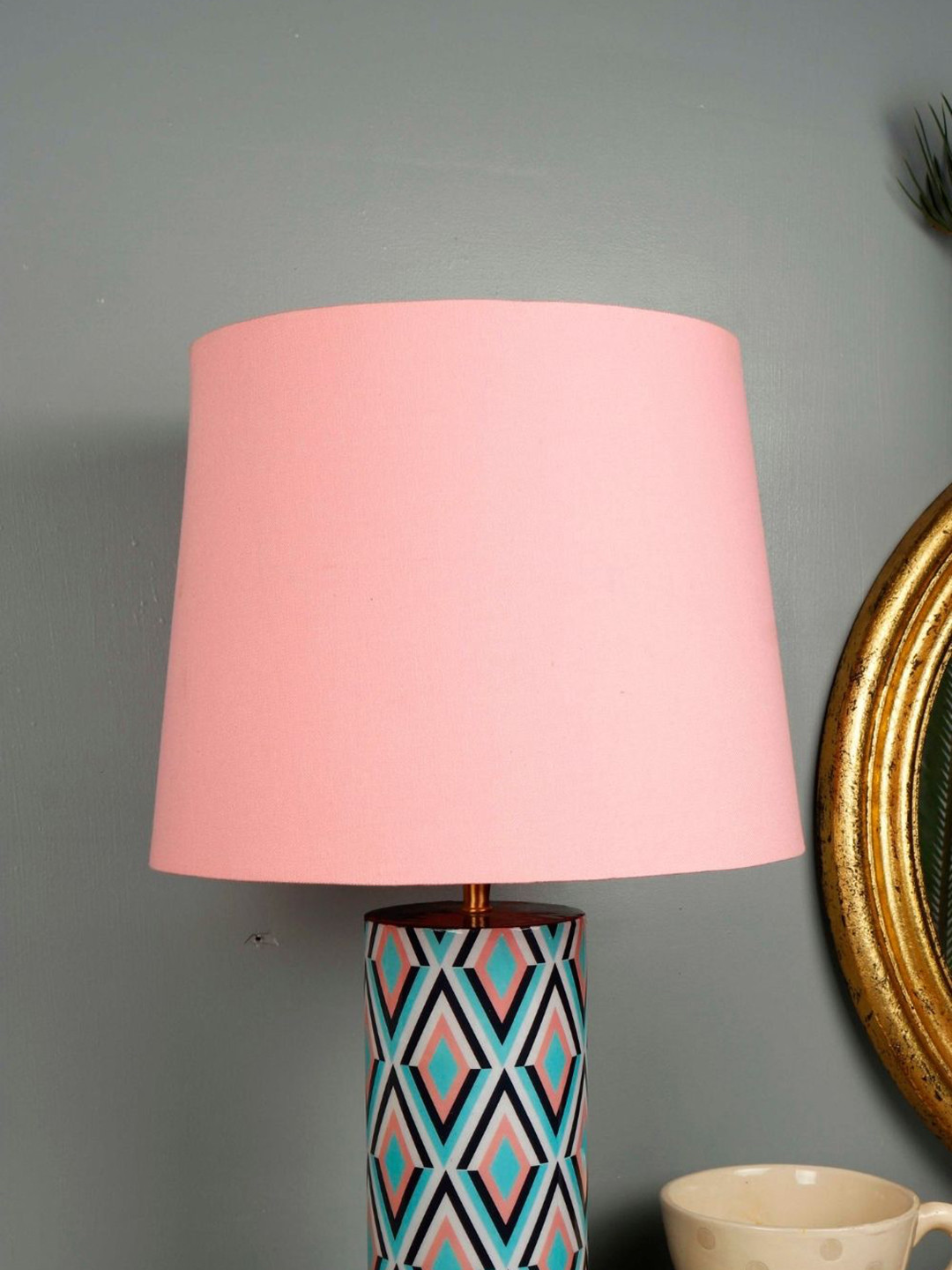 Grated Ginger Pink Solid Handcrafted Table Lamp