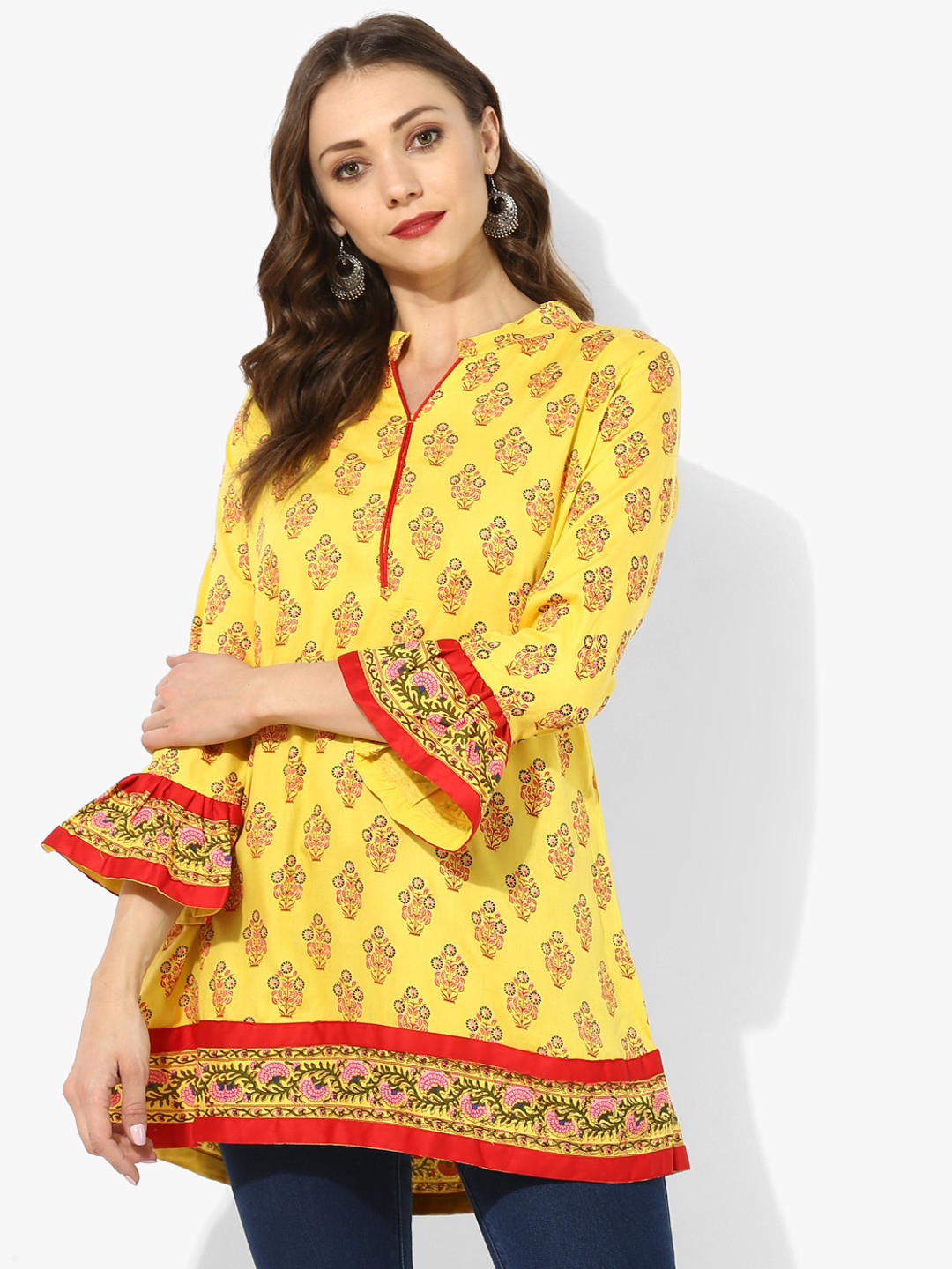 Yellow Printed Tunic