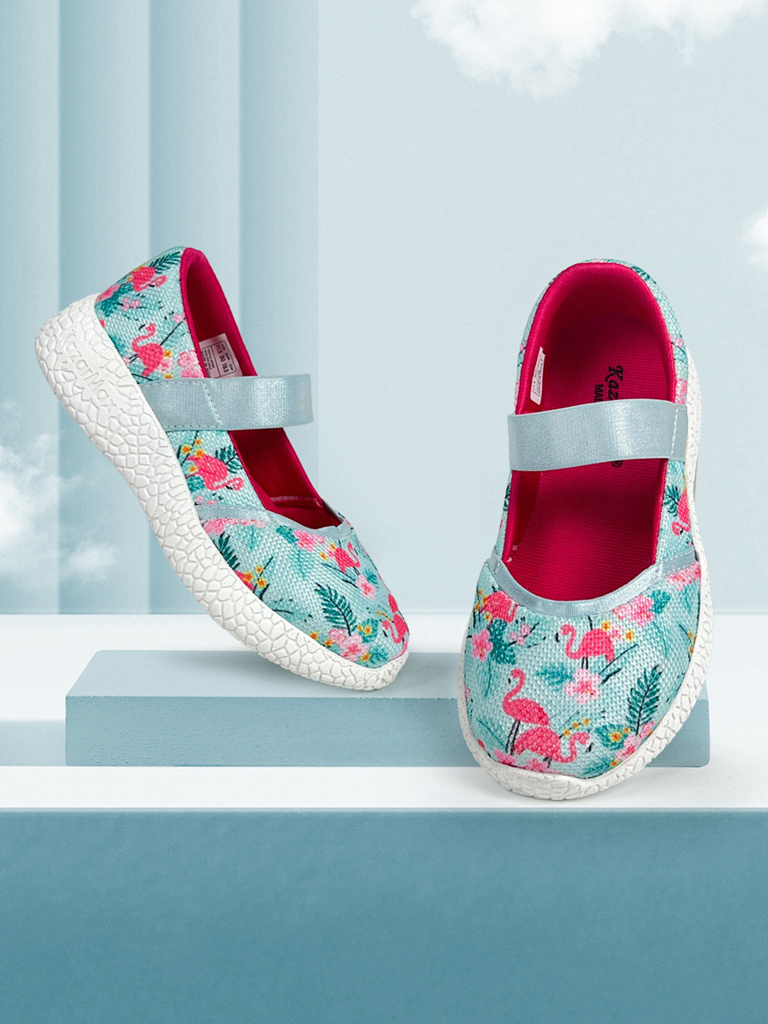 KazarMax Girls Flamingo Print Mary Jane