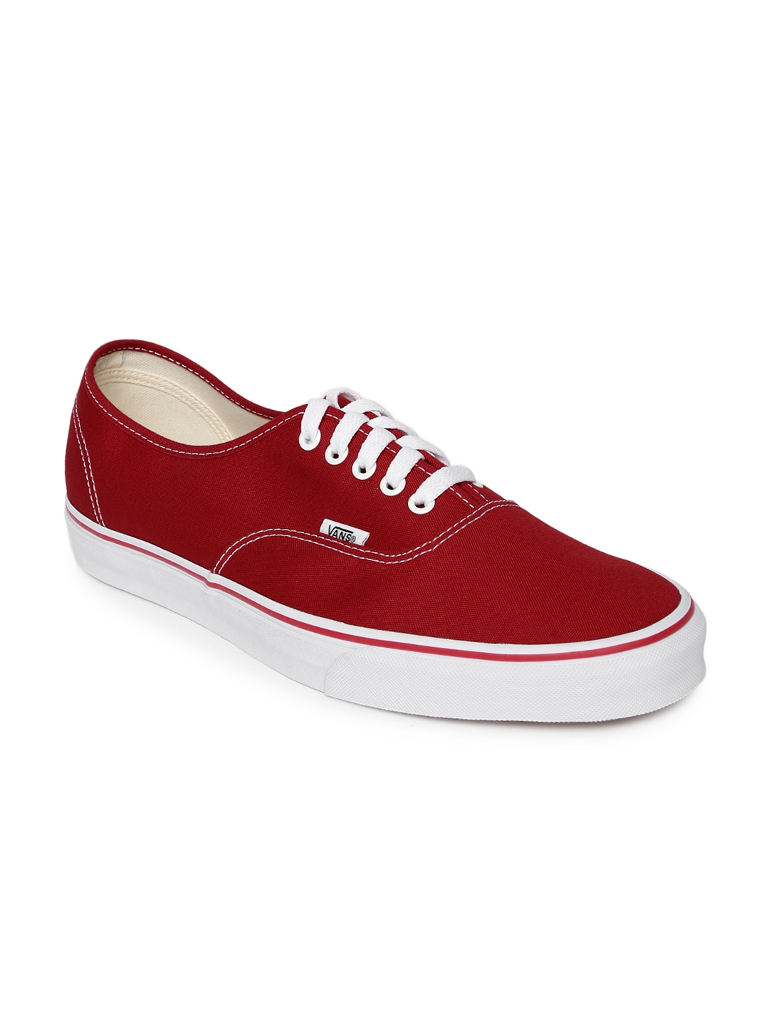 Vans red casual sales shoes