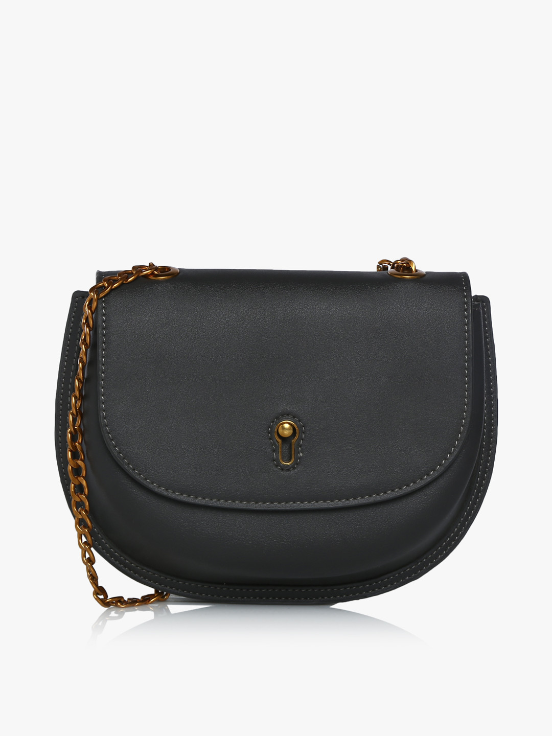 Ladida Charcoal Grey Solid Sling Bag