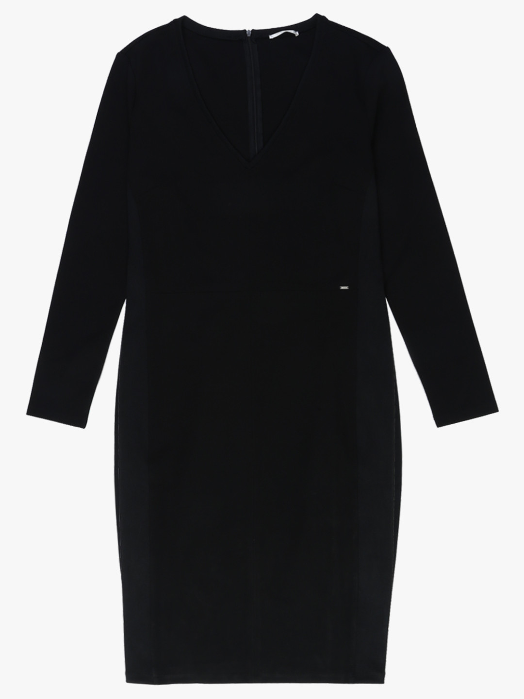 GAS Women Black Solid A-Line Dress