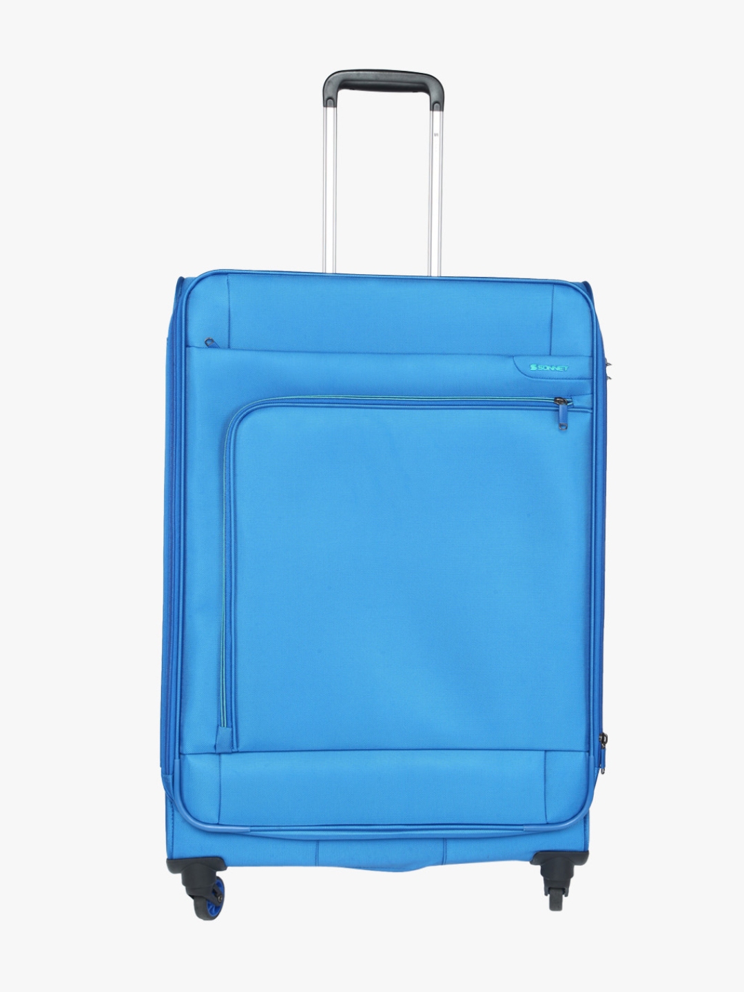 Sonnet Blue Solid 4 Wheel Check In Soft Luggage