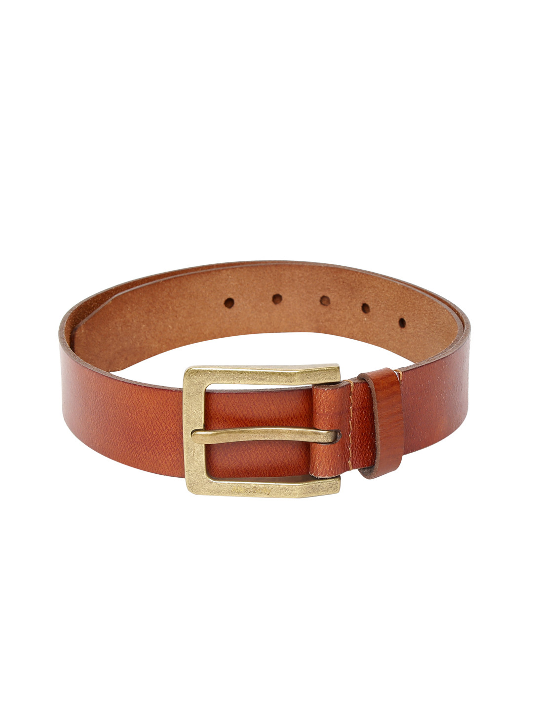 Allen Solly Men Tan Brown Solid Leather Belt