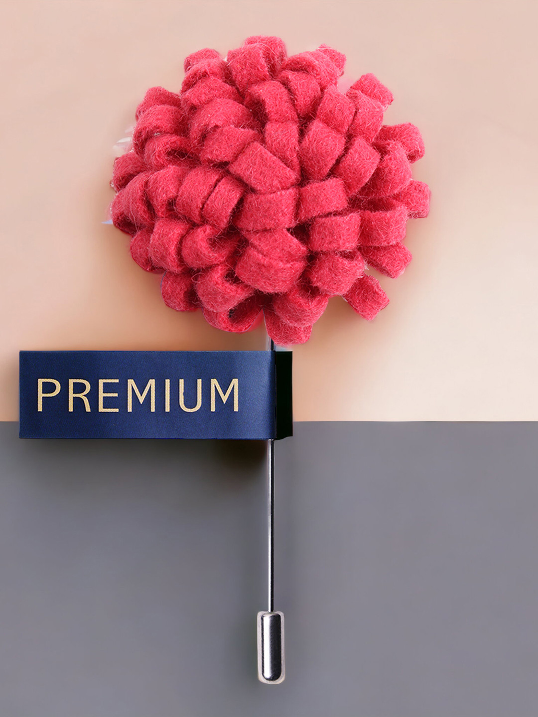 PELUCHE Unisex Pink & Silver-Toned A Glorious Crescendo Lapel Pin