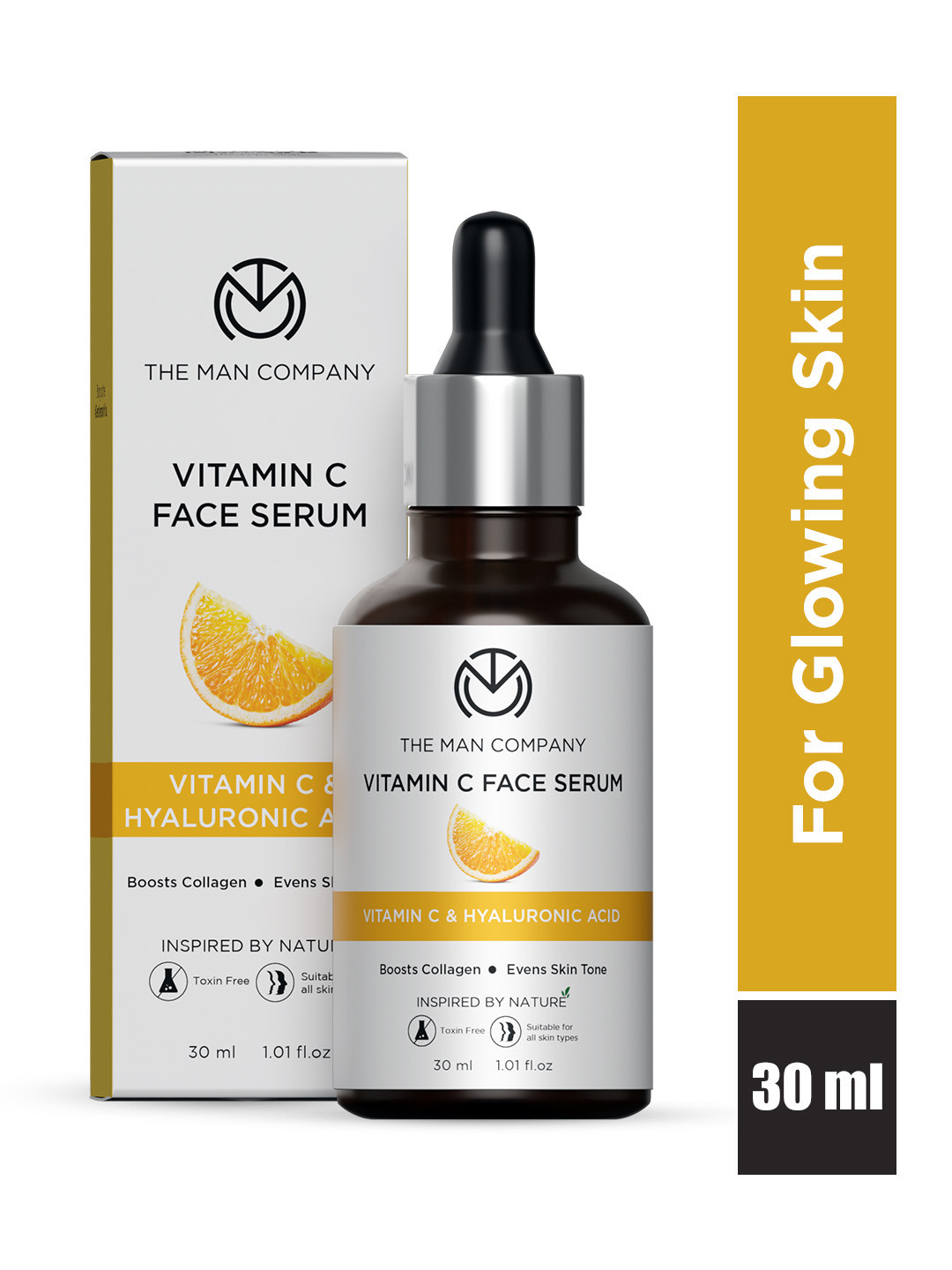 THE MAN COMPANY 40% Vitamin C Face Serum - Hyaluronic Acid For Brightening & Anti-Age 30ml