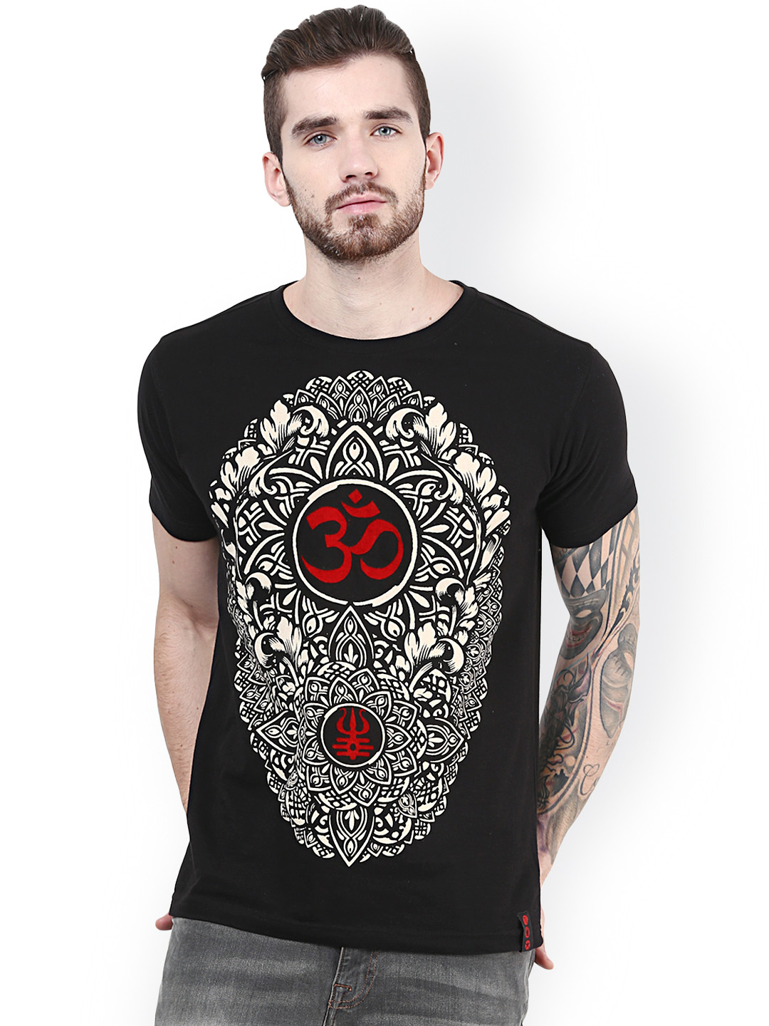 PUNK Black Printed T-shirt