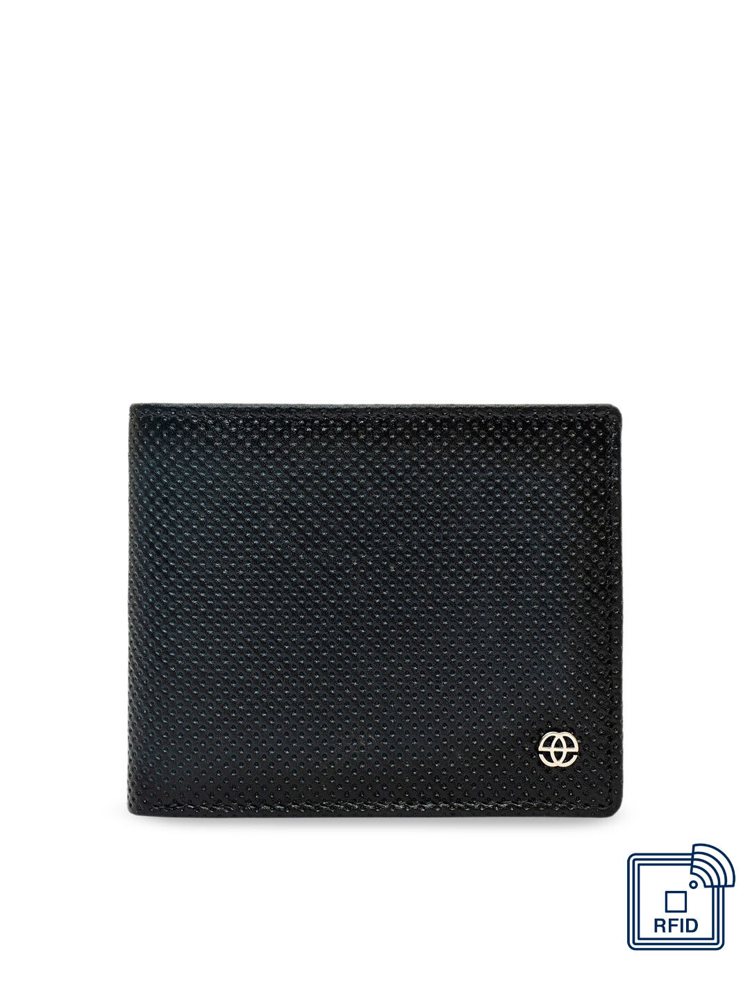 Eske Men Navy Blue Paris Arwin Leather Textured Two Fold Wallet