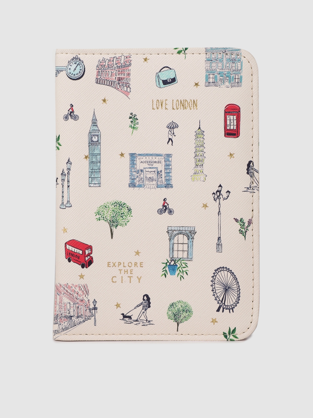 Buy Accessorize Women Cream Coloured Printed Passport Holder Wallets for Women 11619352 Myntra