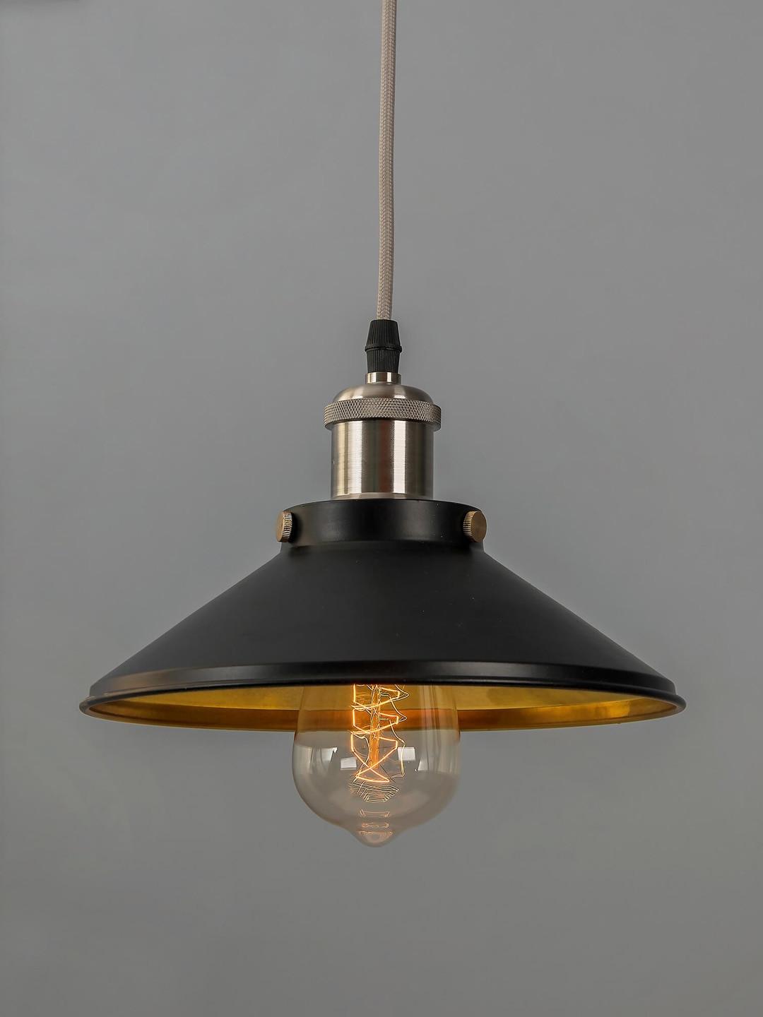 Homesake Black Solid Handcrafted Pendent Lamp