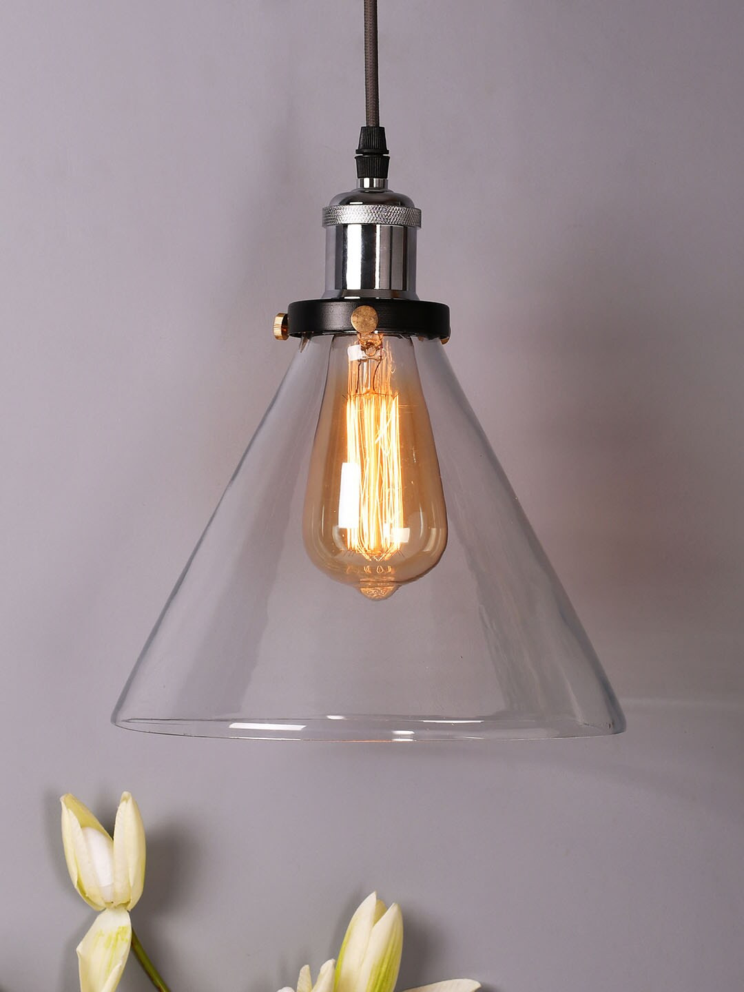 Homesake Transparent Solid Handcrafted Pendent Lamp