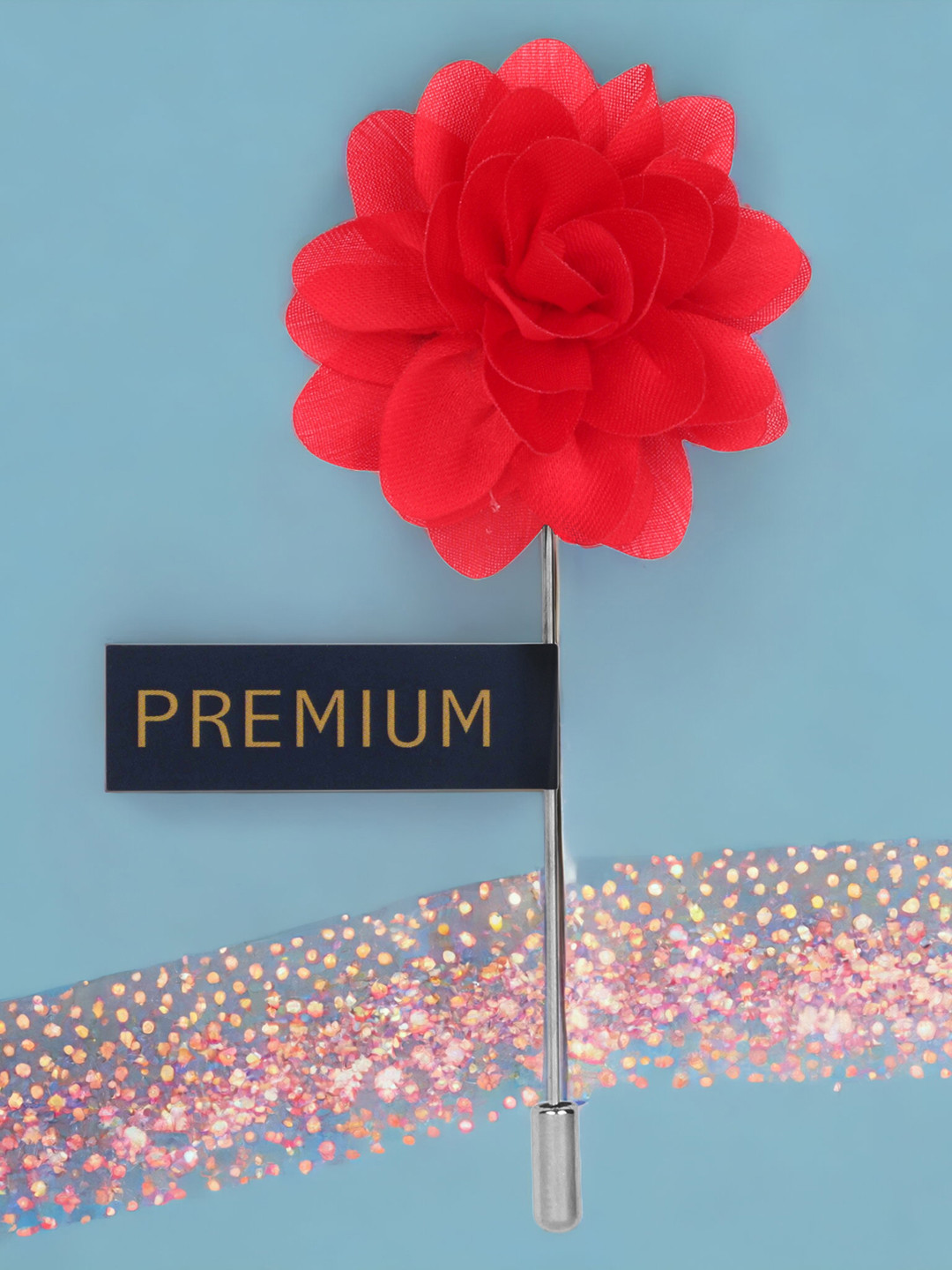 PELUCHE Unisex Red Elron Petals Lapel Pin