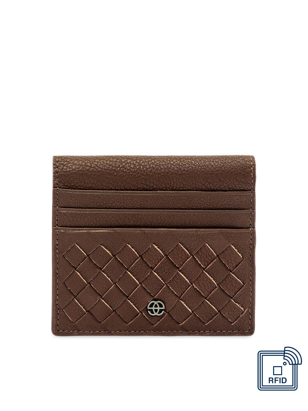 Eske Men Brown Textured Card Holder