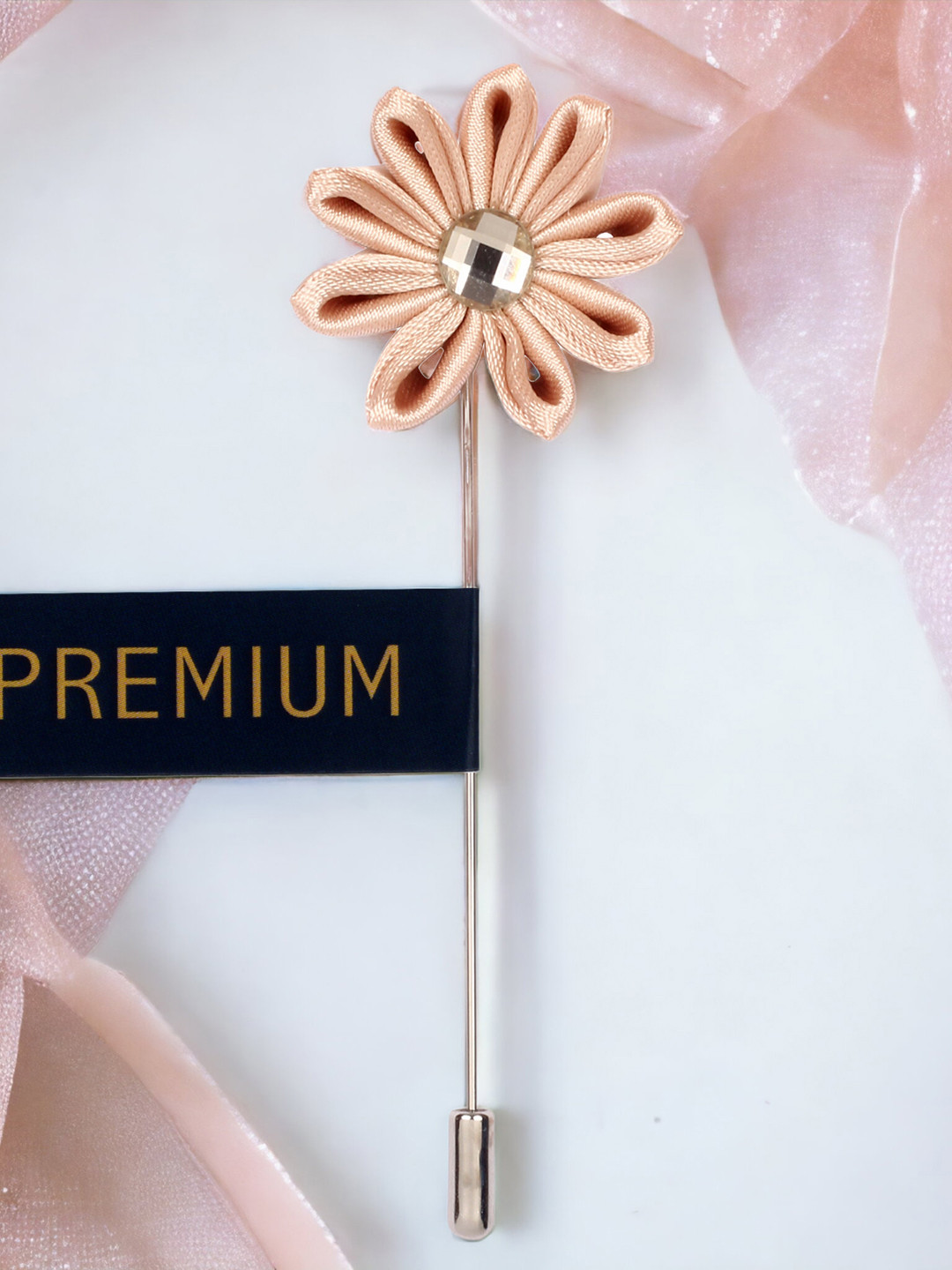 PELUCHE Unisex Beige Glowing Petals Lapel Pin