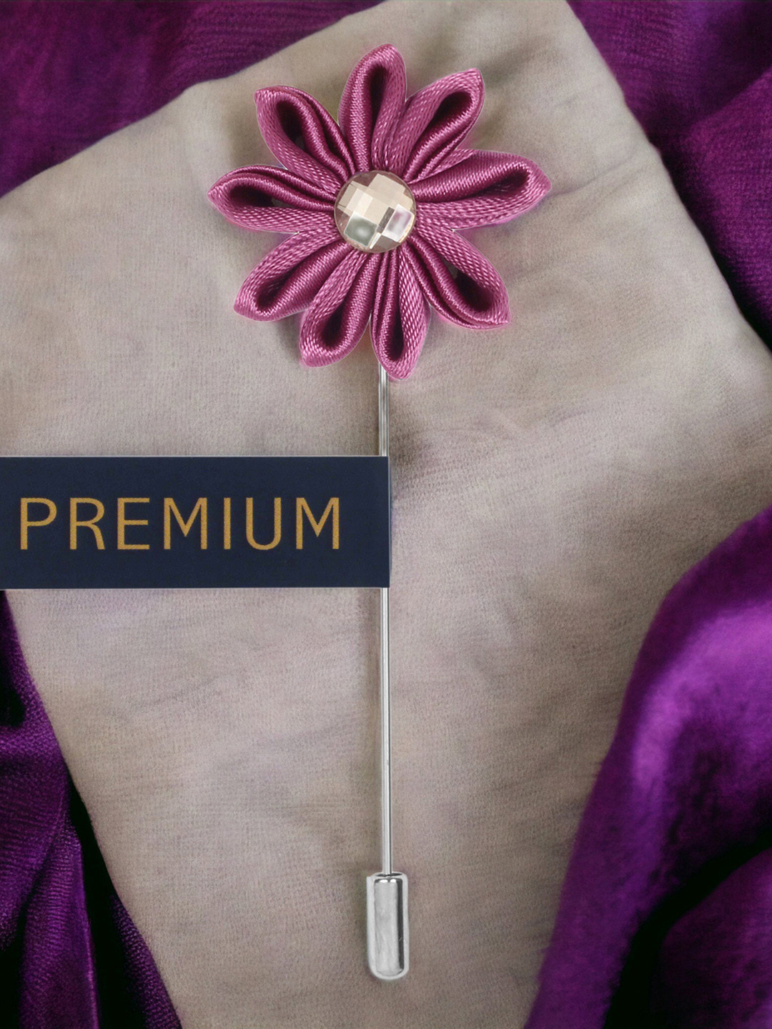 PELUCHE Unisex Purple Glowing Petals Lapel Pin