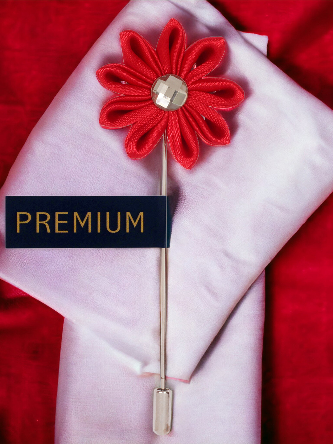 PELUCHE Unisex Red Glowing Petals Lapel Pin