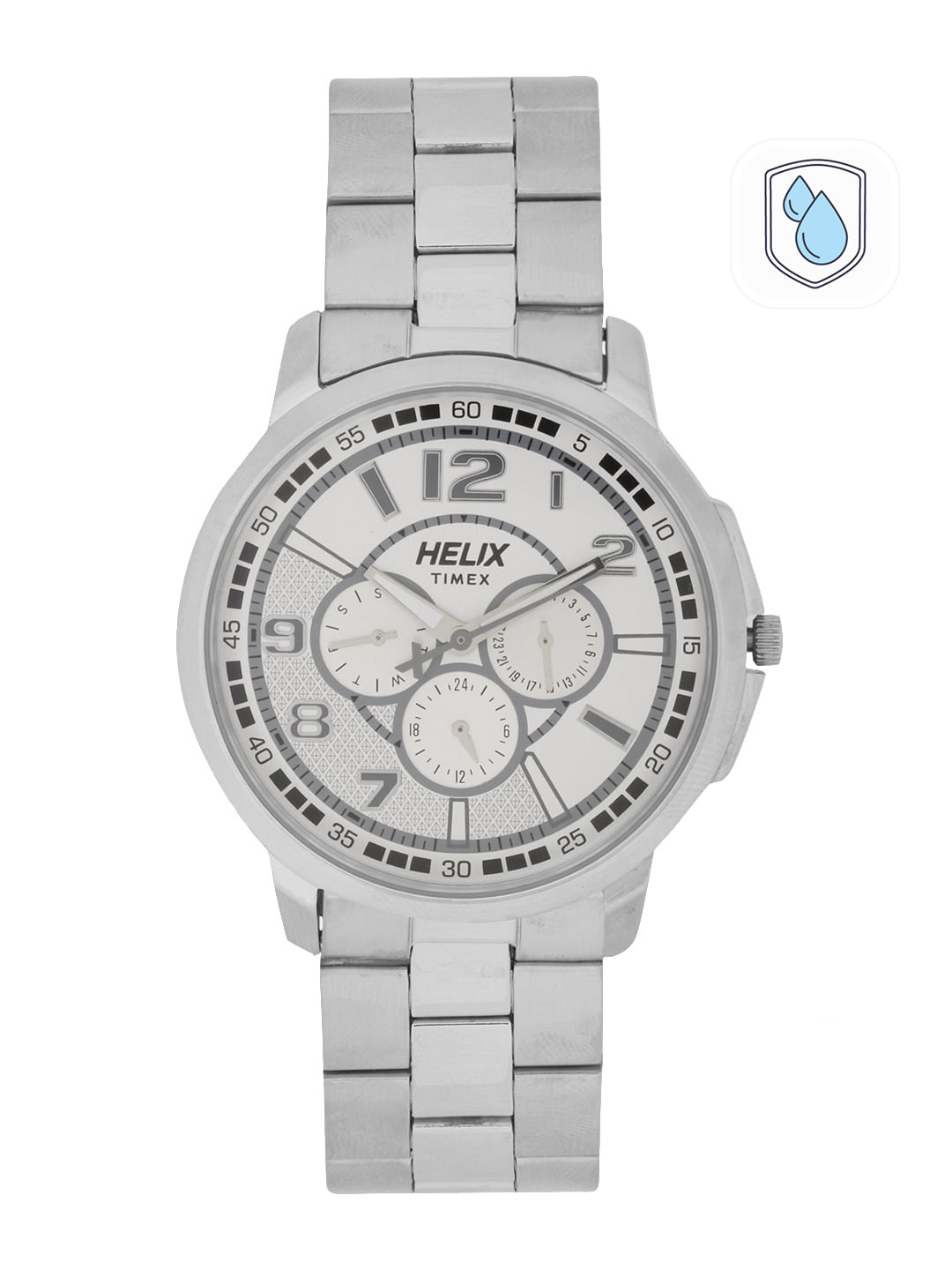 Helix By Timex Men Silver-Toned Analogue Watch TW027HG28