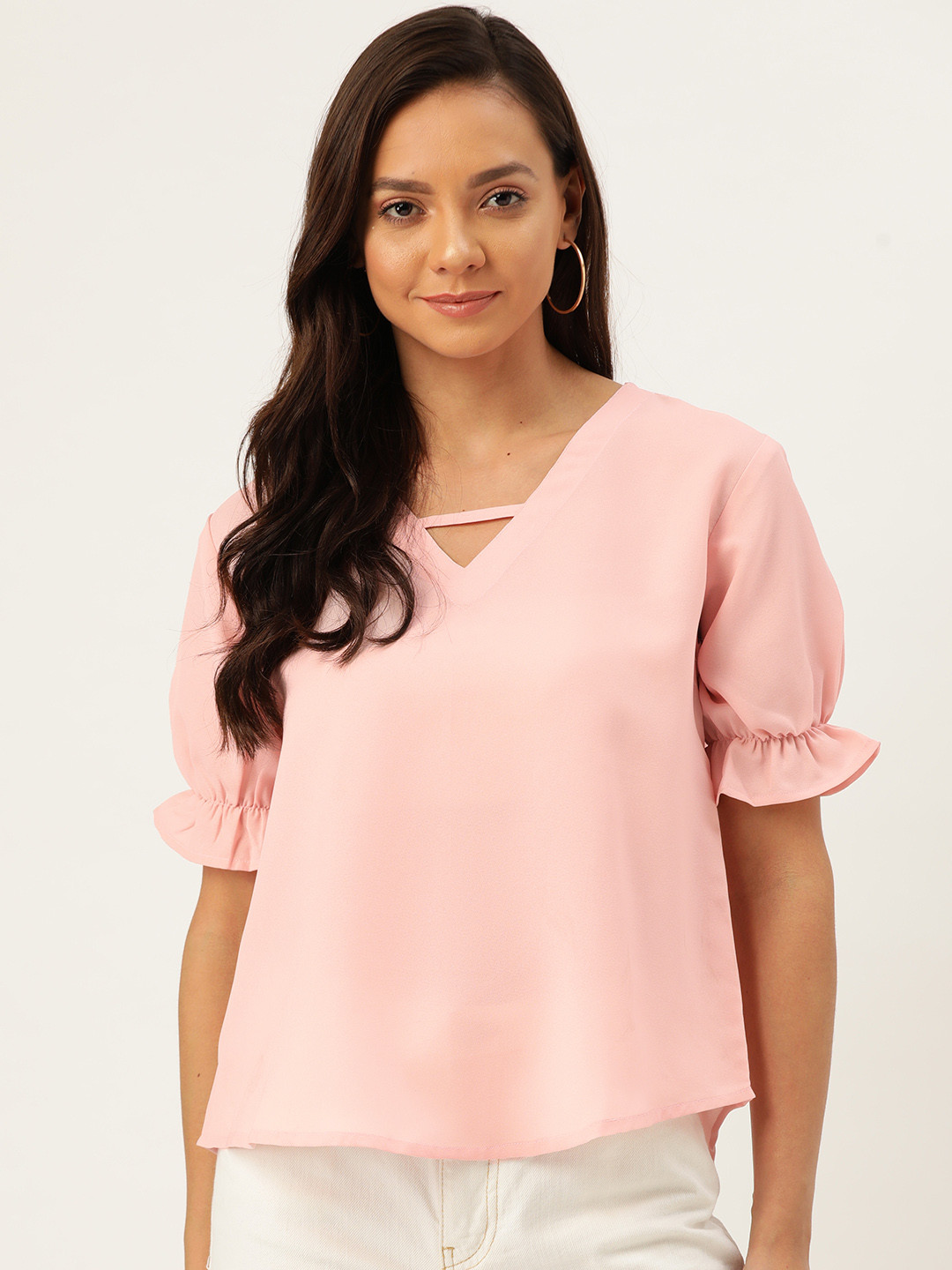 ANTS Women Pink Solid Top