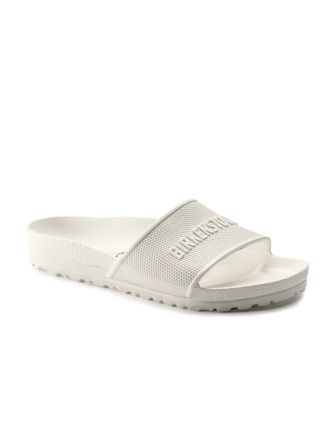 Birkenstock Unisex White Barbados Eva Solid Regular Width Sliders