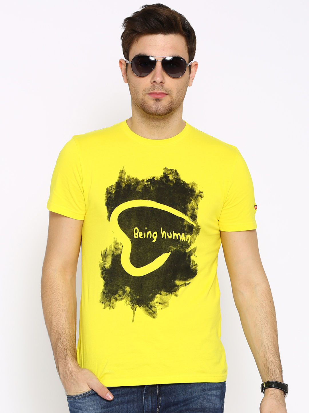 Clothing Yellow Printed Pure Cotton 