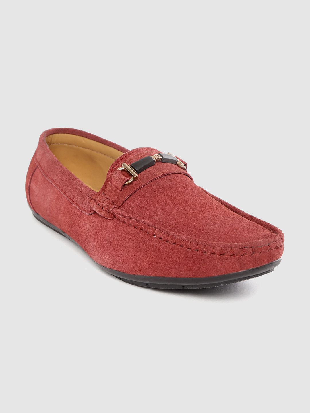 LOUIS STITCH Men Classic Handmade Suede Driving Loafers