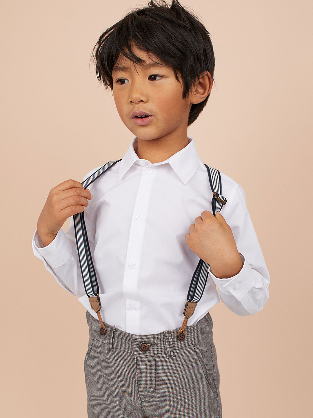 H&M Boys White Easy-Iron Shirt