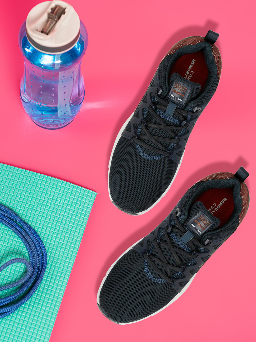 Campus Men BARLEY Blue Mesh Running Shoes