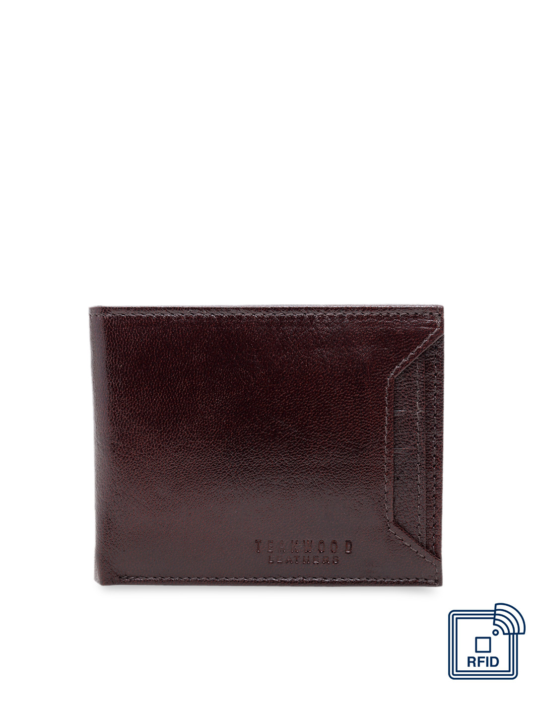 Teakwood Leathers Men Brown Textured Leather Wallet