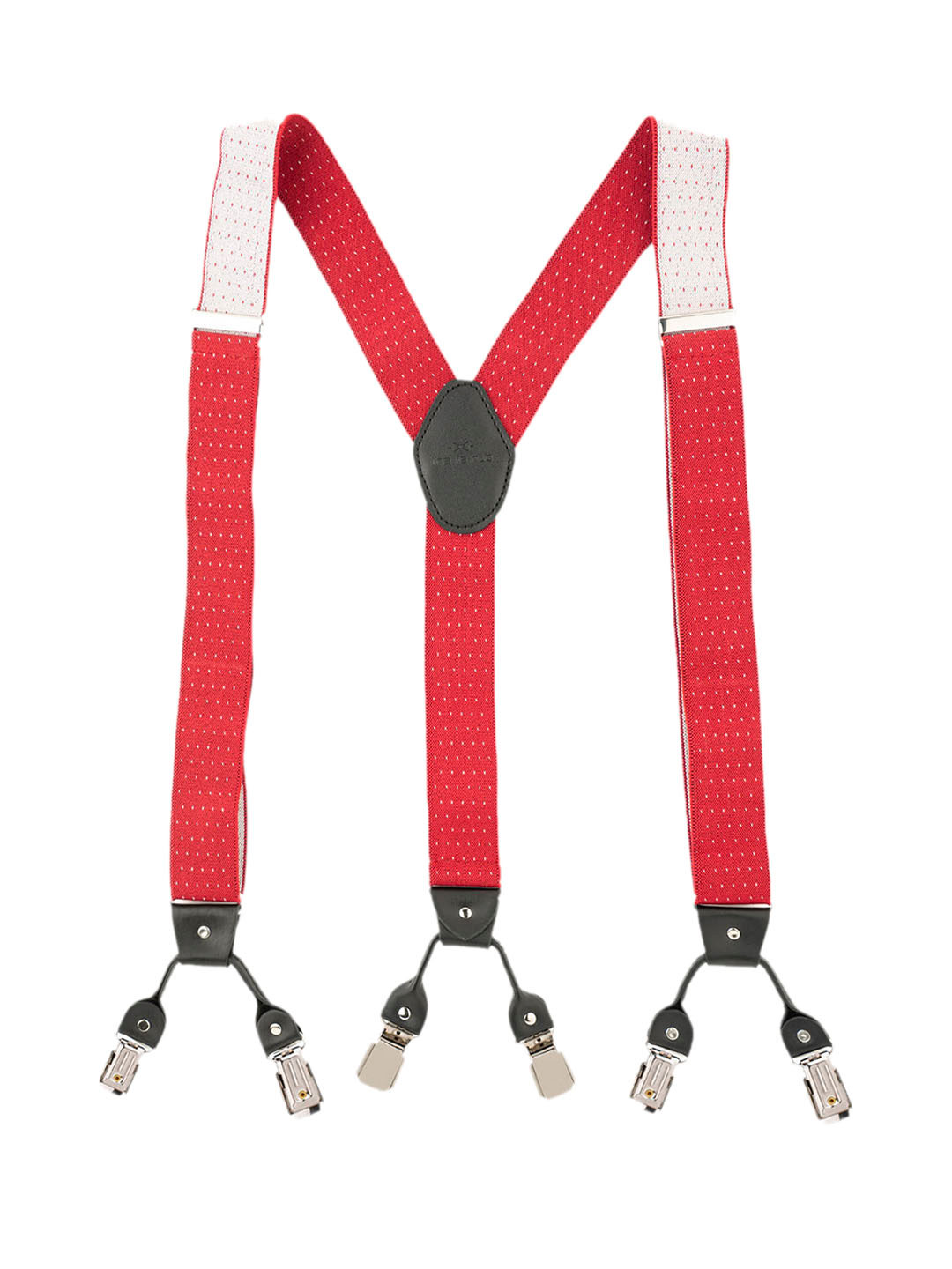 The Tie Hub Men Red Patterned Y Back Suspender