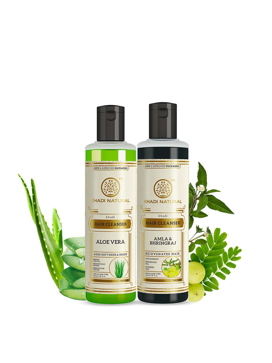 Khadi Natural Aloevera + Amla & Bhringraj Hair Shampoo Combo - 420ml