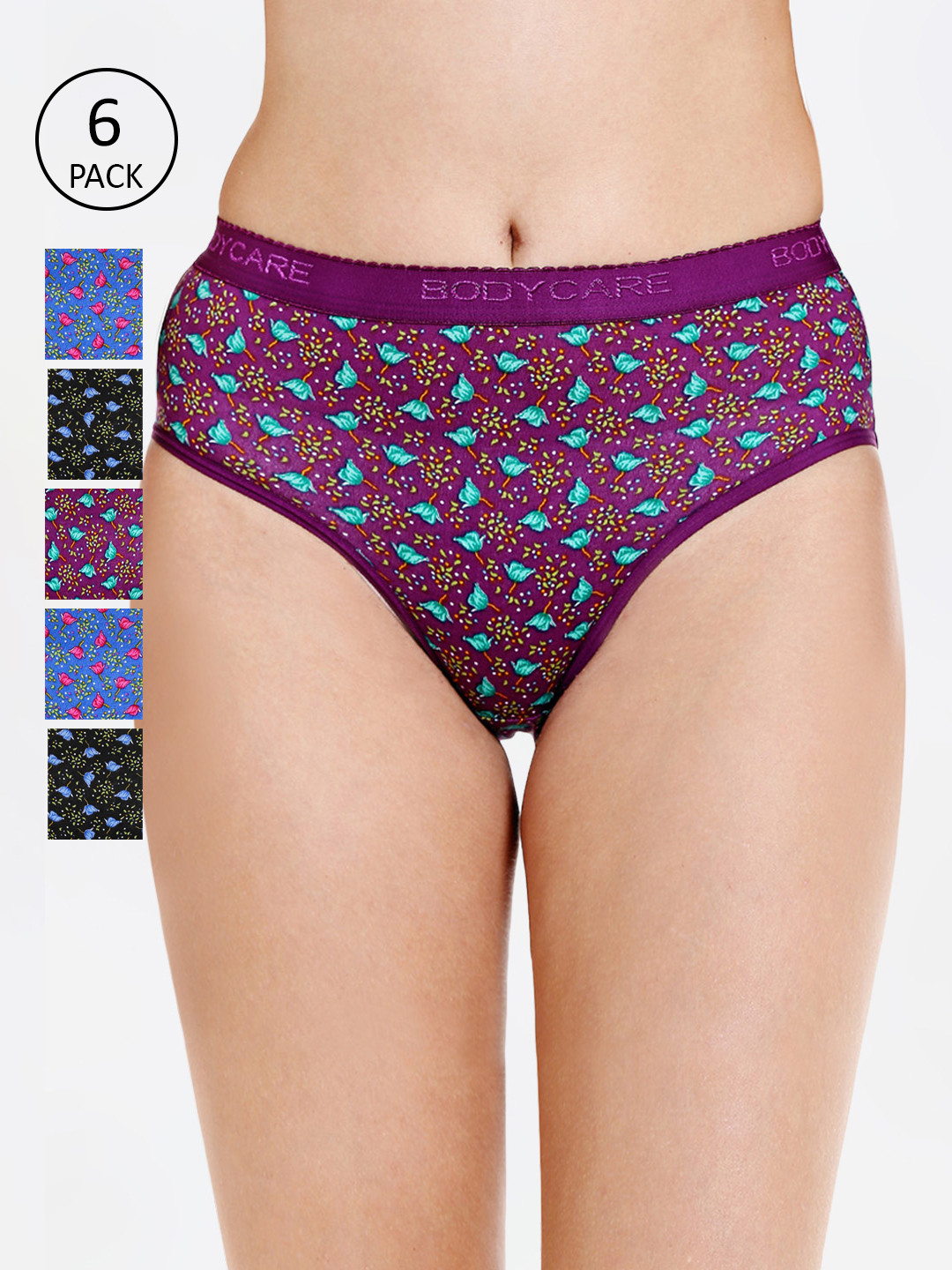 Bodycare Women Pack of 6 Assorted Hipster Briefs 17000