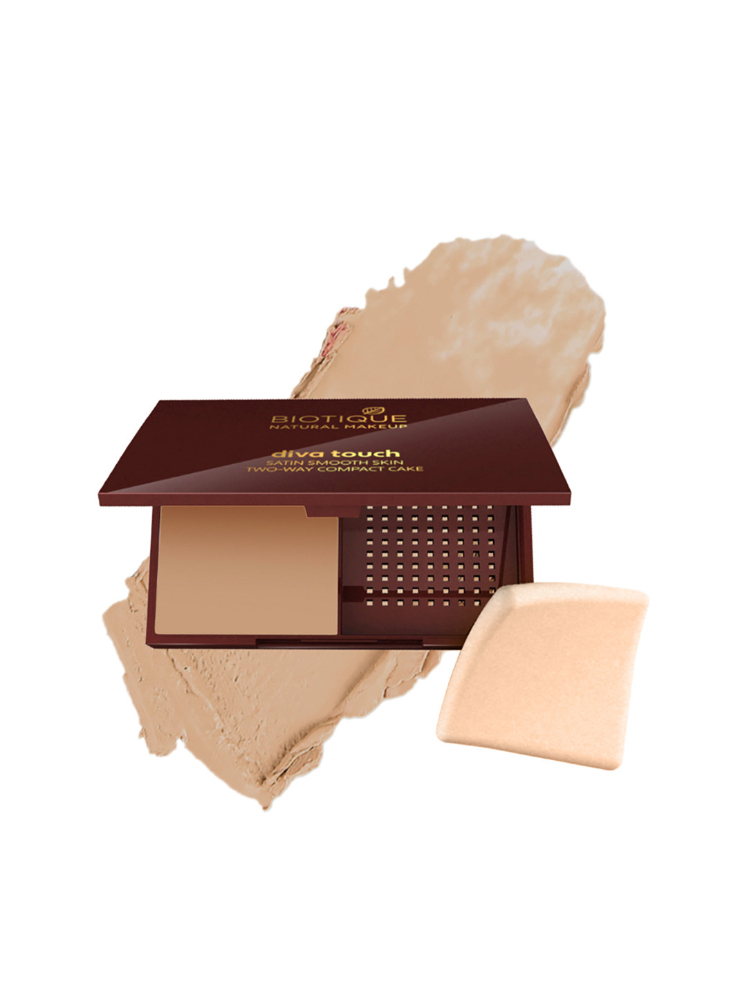 BIOTIQUE NATURAL MAKEUP Diva Touch Light Caramel Satin Smooth Skin 3-in-1 Compact C103