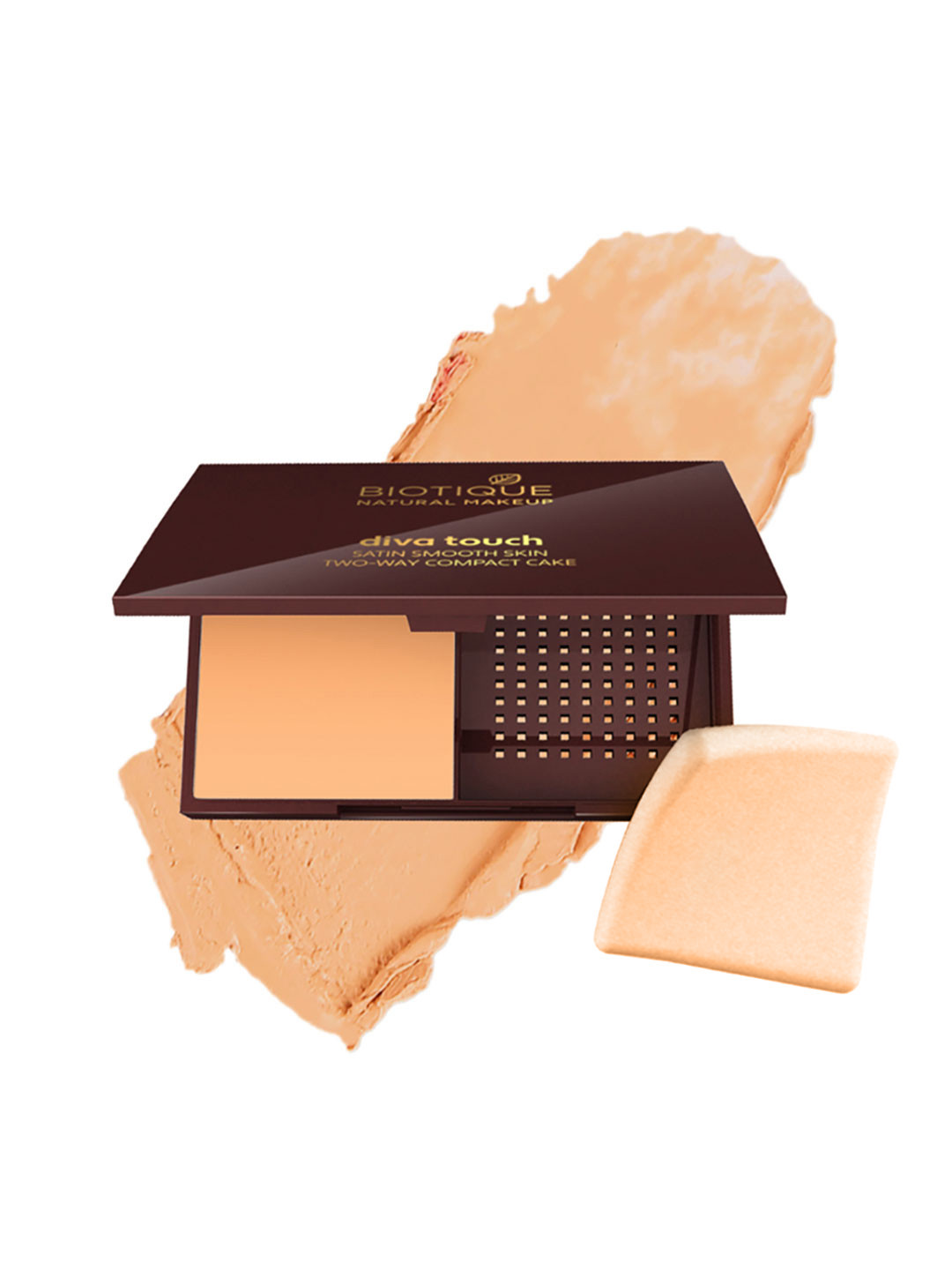 BIOTIQUE NATURAL MAKEUP Diva Touch Creamy Oatmeal Satin Smooth Skin 3-in-1 Compact C102