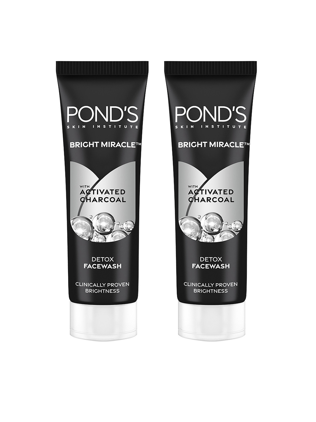 Ponds Set of 2 Pure White Anti Pollution with Activated Charcoal Face Wash (50g each)