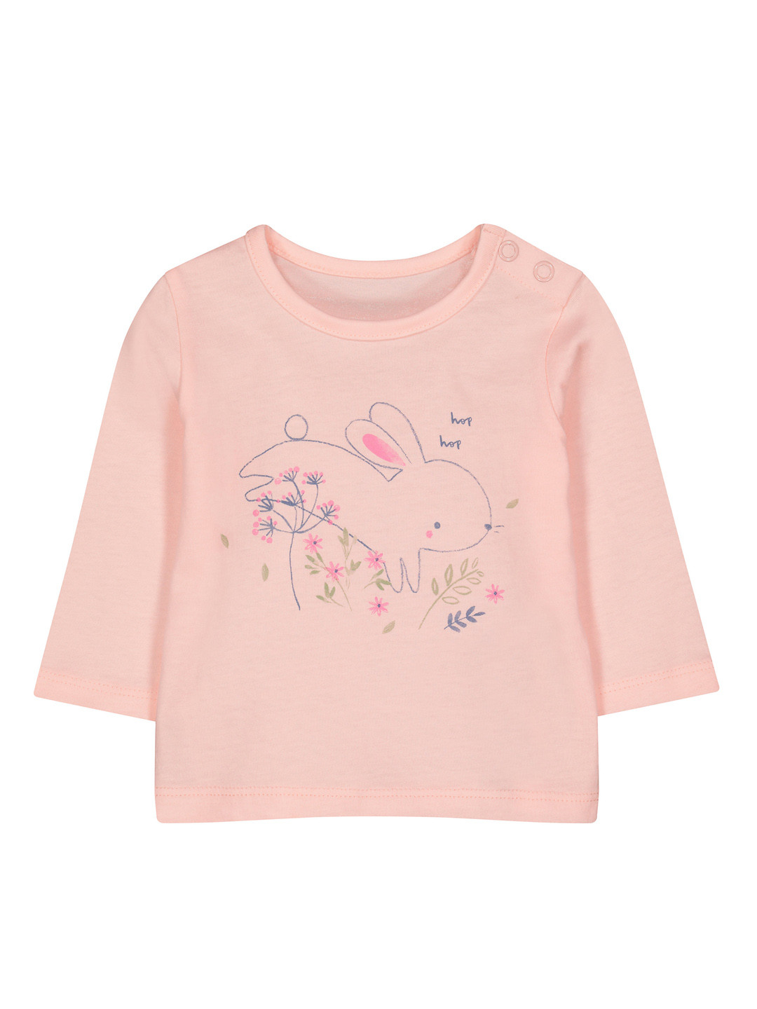 mothercare Infant Girls Pink Printed Round Neck T-shirt