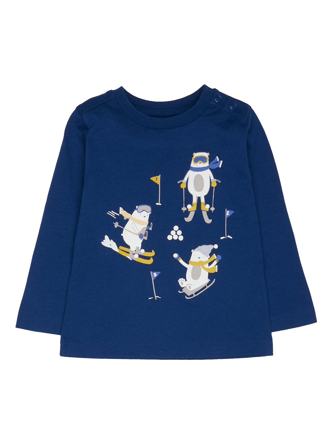 mothercare Infant Boys Navy Blue Printed Round Neck T-shirt