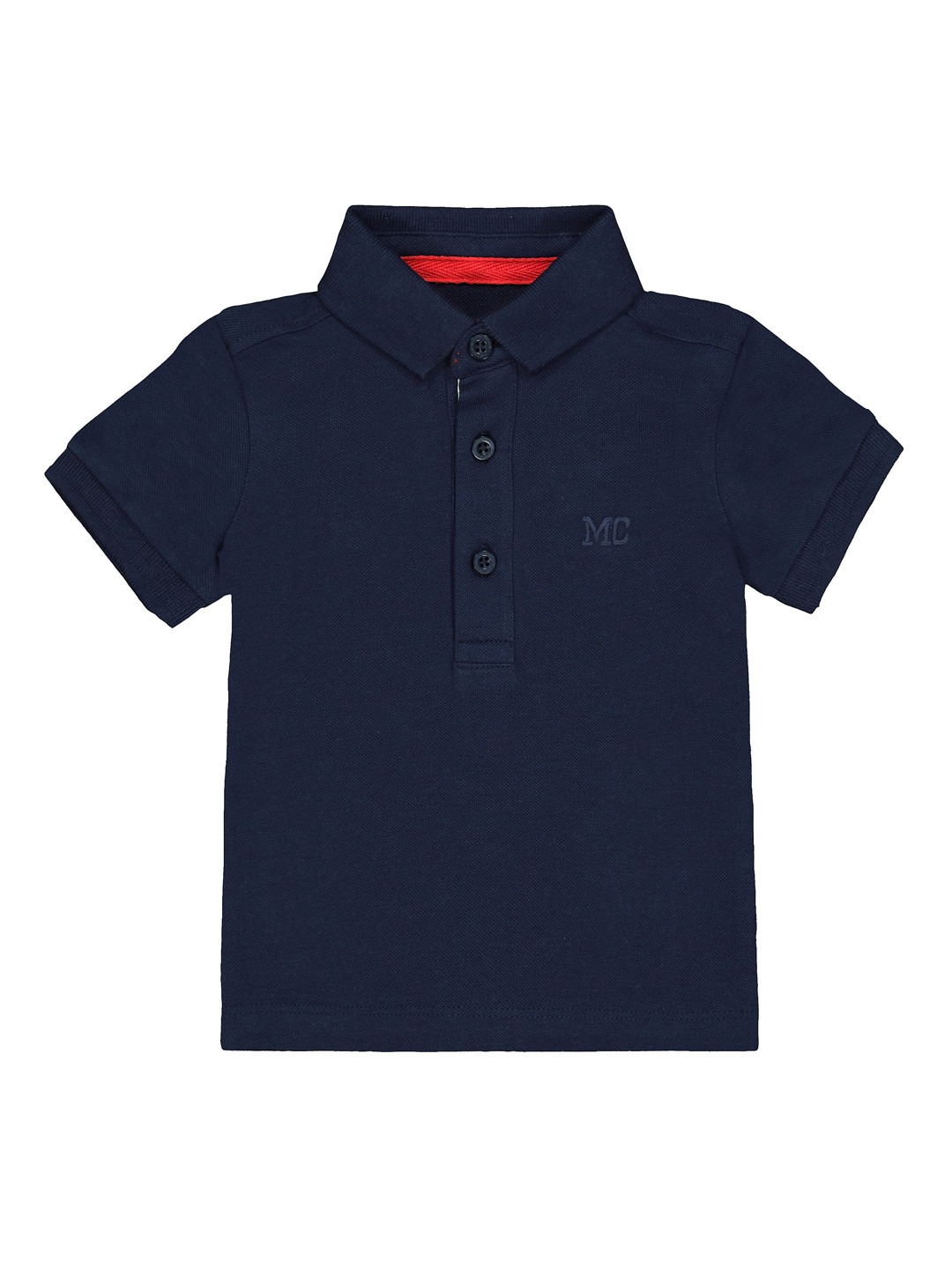 mothercare Boys Navy Blue Polo Collar Indigo Cotton Pure Cotton T-shirt
