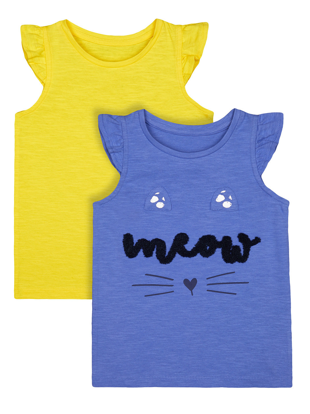 mothercare Girls Pack of 2 Printed Cotton Tops