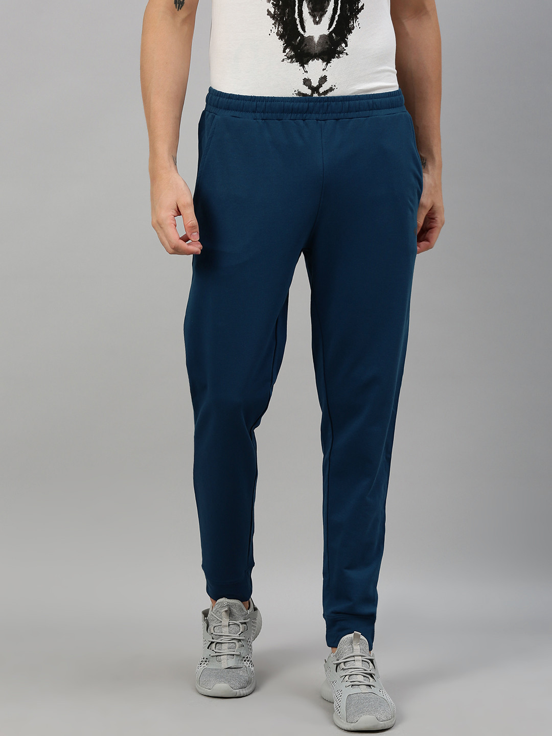 Wildcraft Men Navy Blue Straight Fit Solid Joggers