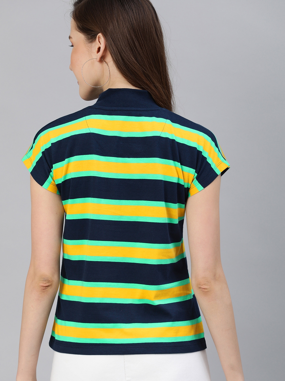 yellow and blue shirt women's