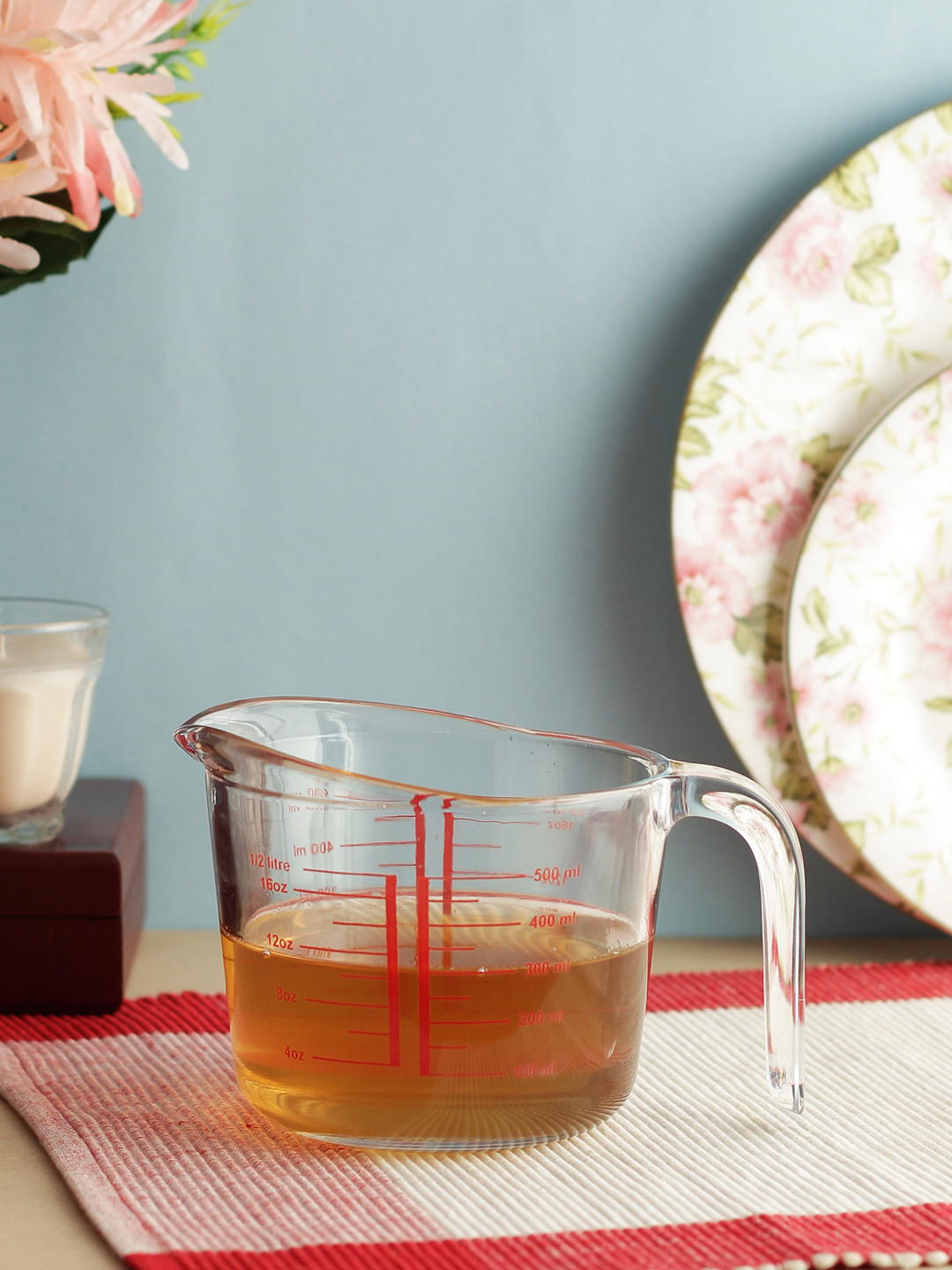 INCRIZMA Transparent Tempered Glass Measuring Cup