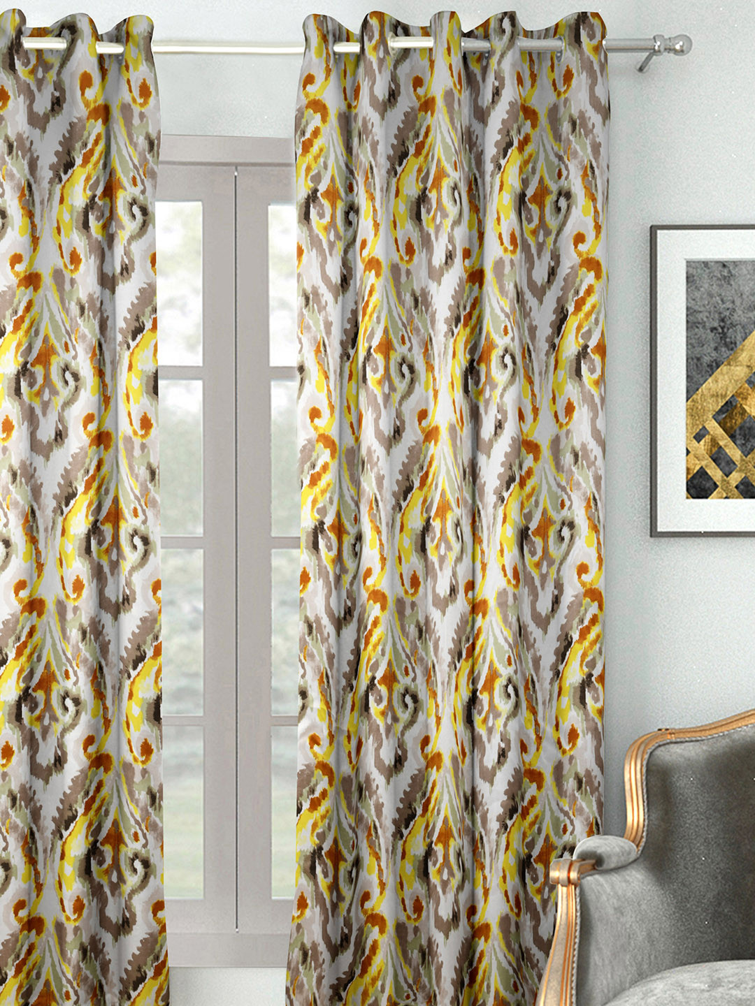 HOUZZCODE Off-White Single Curtain Window