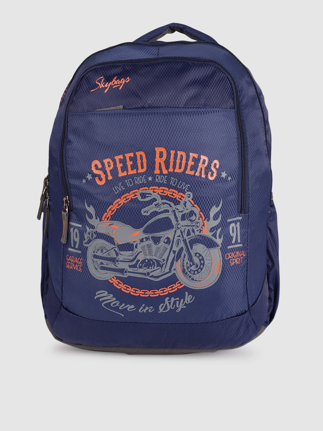 Skybags Unisex Blue Graphic BOLT 01 Laptop Backpack