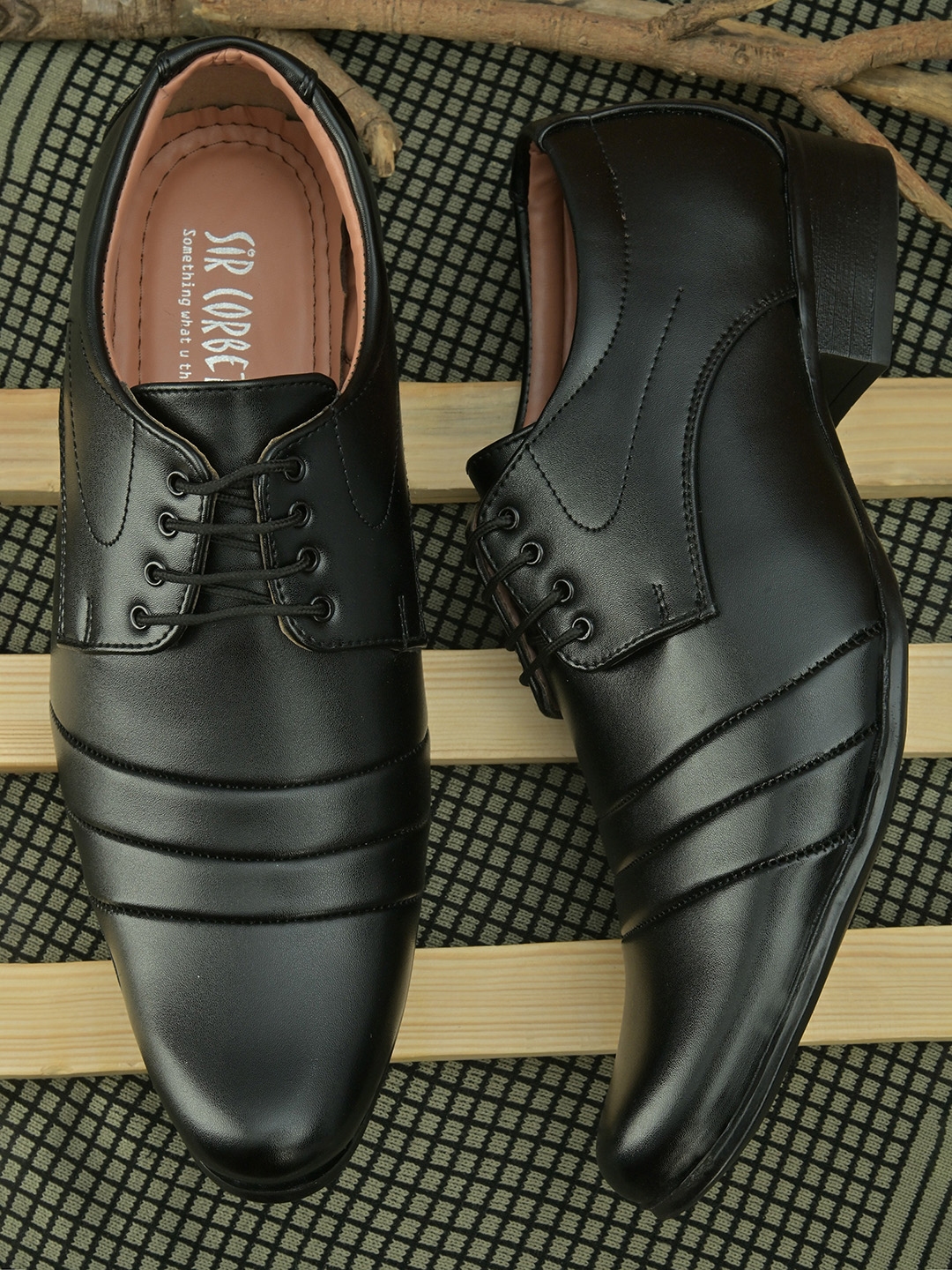 Sir corbett black outlet synthetic leather formal shoes