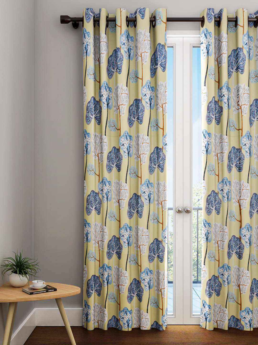 URBAN DREAM Yellow Single Long Door Curtain