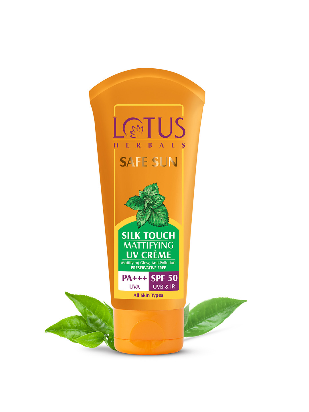 Lotus Herbals Safe Sun Silk Touch SPF 50 PA+++ Anti Pollution Mattifying UV Creme - 75g