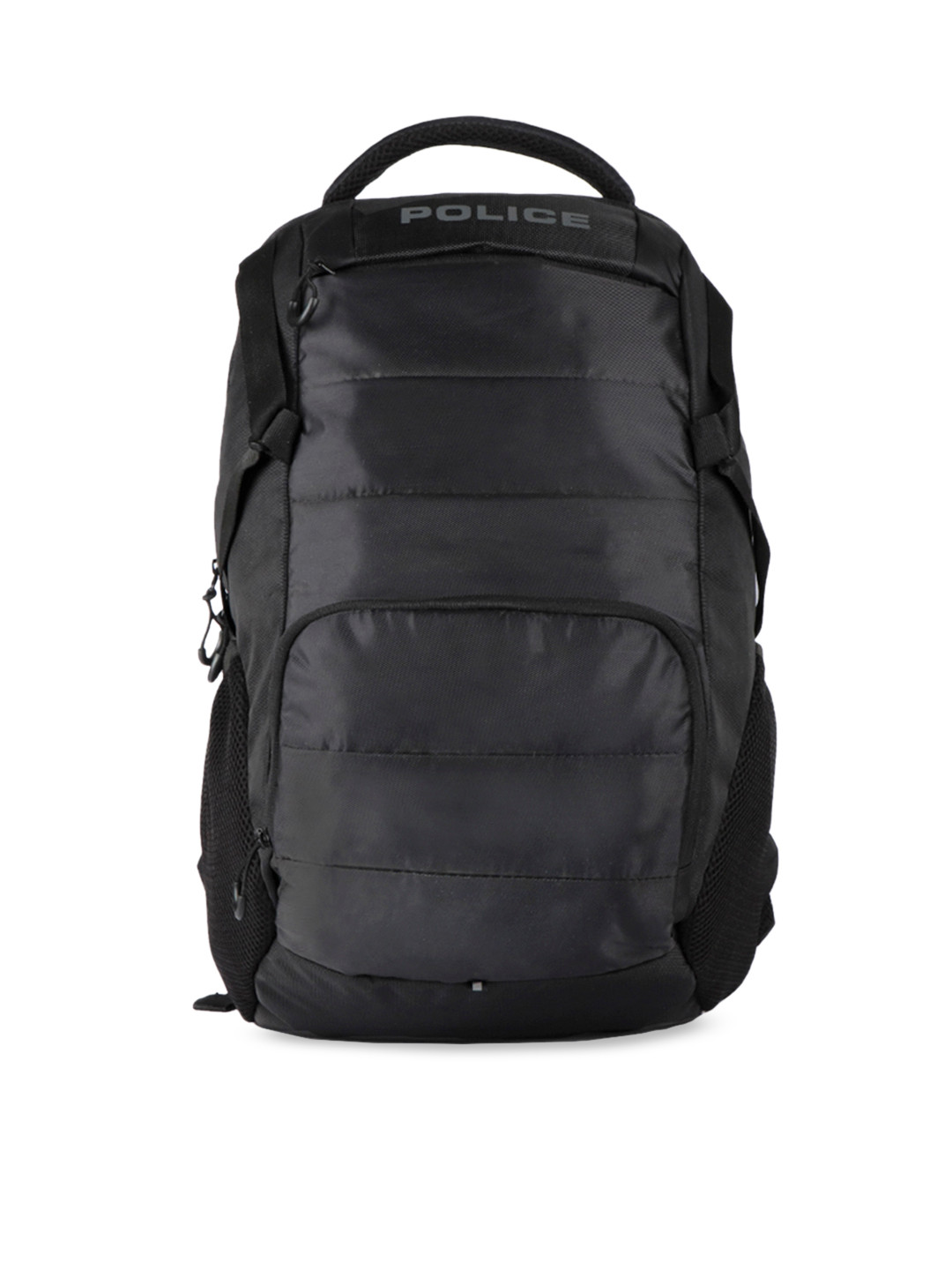 Police Men Black Solid Premium Quality Lightweight Backpack