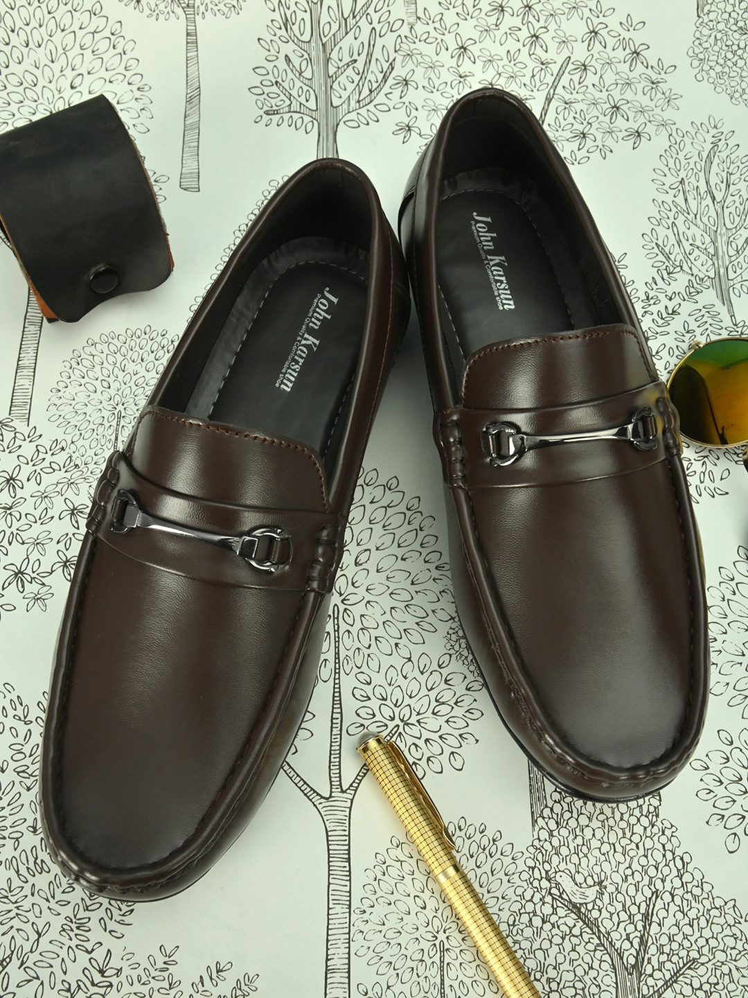Buy John Karsun Men Brown Solid Formal Loafers Formal Shoes for Men 11778914 Myntra