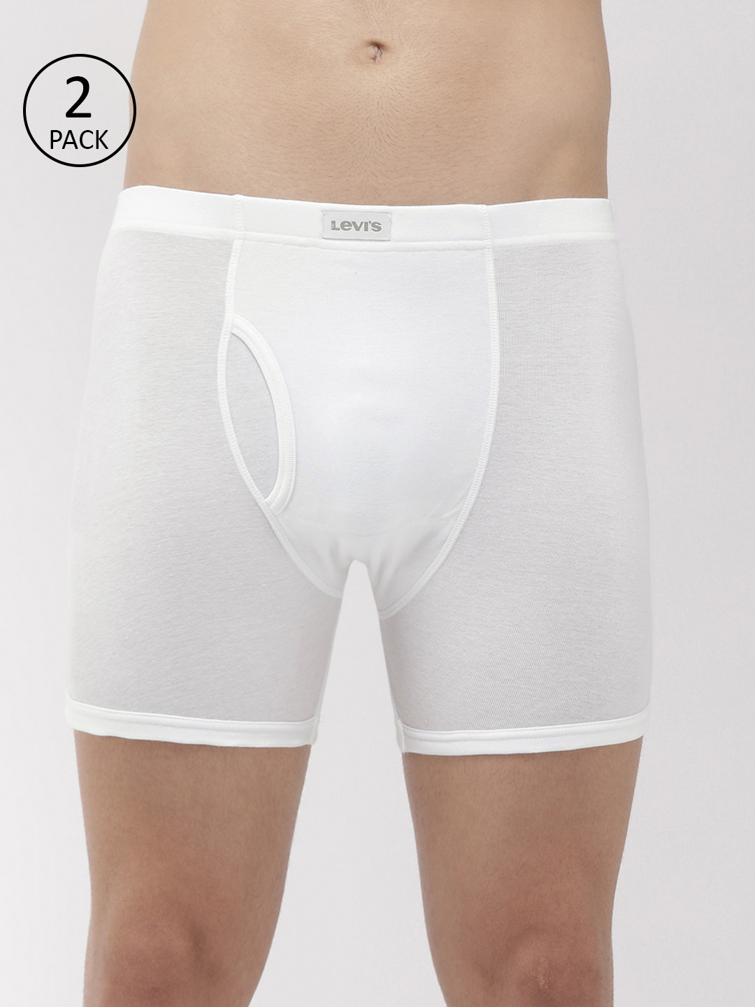 Levis Men Pack of 2 White Solid Trunks 9261197-2