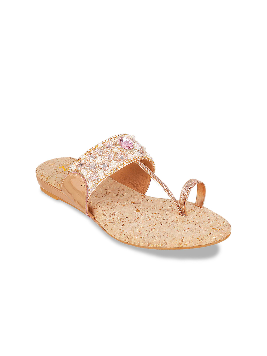 Mochi Women Beige Embellished Wedges